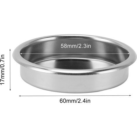 58mm stainless steel blind filter for coffee machine maintenance – for descaling and group head cleaning (1/4)