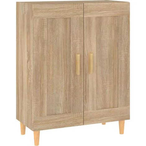 Buffet Meuble de Rangement avec Compartiments Bois d'Ingénierie Chêne Sonoma 69,5x34x90 cm (1/5)