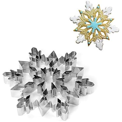Große weihnachtliche Schneeflocken-Ausstechform, 3D, Edelstahl P (1/3)