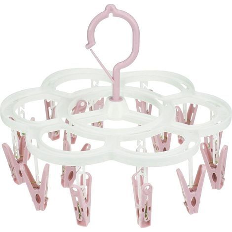 étendoir à pinces à linge, cintres à linge avec 16 clips, cintre à pince pour sécher les sous-vêtements, vêtements de bébé, chaussettes, soutiens-gorge, serviettes, pantalons, chapeaux, écharpes, couc (1/5)