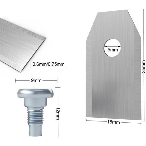 45 x Lames de Couteau en Titane pour Toutes Les Tondeuses Robotiques Husqvarn/Automower/ Yardforce/Gardena(3g-0.75mm) Avec 45 Vis, Lames de Rechange pour Modèles 105,310,315,320,420,430x,r40i