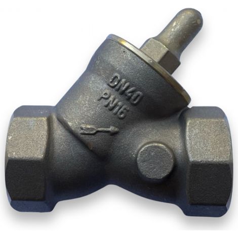Schrägsitz RV-Ventil 2" DN50 ohne Entleerung Rückflussverhinderer Messing