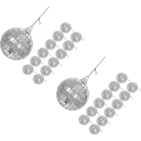 2 Ensembles Boule Miroir Scintillante Ornements Décoratifs pour Mariages Et Effet Réfléchissant pour Discothèques Et Événements 18 Pièces 2 (1/5)
