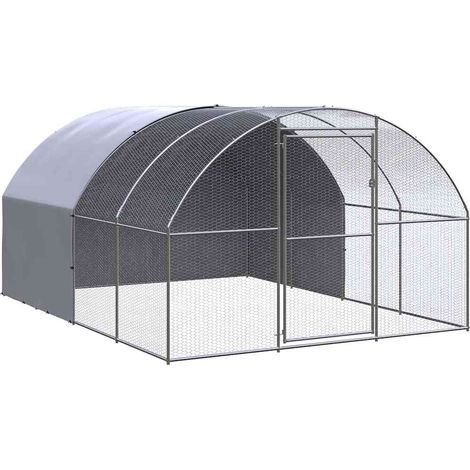 Gallinero de exterior de acero galvanizado 3x4x2 m vidaXL (1/5)