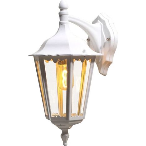 Konstsmide Firenze Grande lanterne d'extérieur classique vers le bas blanc mat, IP43 (1/3)