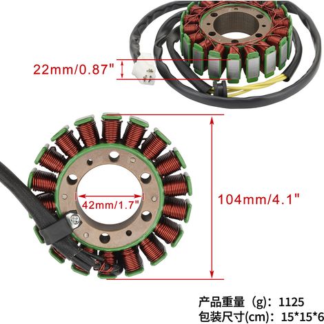 Statorspulen für den Generator der Ducati Monster: 600, 620, 695, 696, 750, 796, 800, S2R, 900 (1/4)