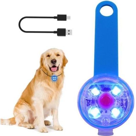 Ciondolo luminoso a forma di cane - Ricaricabile tramite USB - Autonomia di 5 ore - Impermeabile - 3 modalità (1/4)