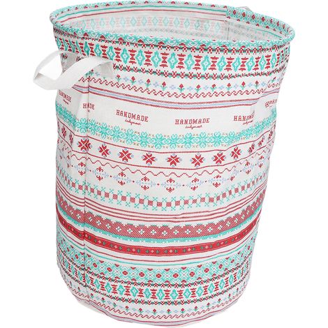 Grand panier à linge pliable, imperméable et résistant aux intempéries, idéal pour ranger vêtements, couvertures et autres articles dans la salle de bain ou la chambre. (1/5)