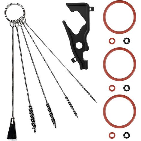 Kit d'entretien professionnel pour joints toriques Siemens EQ5/EQ6/EQ7/EQ8 9 joints toriques + brosse de nettoyage + joint moulé pour groupe d'infusion, compatible avec les machines à café Bosch, Ver (1/5)