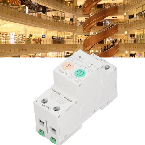 Intelligenter WiFi-Leistungsschalter AC230V, 2P/63A, Fernsteuerung über Mobiltelefon, mit Mess- und Fehlerstromschutzfunktionen, Hausautomationssystem auf DIN-Schiene. (1/5)