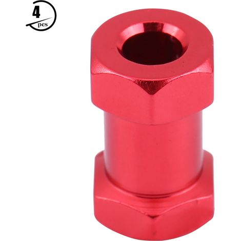 Stück 12 mm RC Sechskant-Radnaben-Metalladapter für D90 AX10 CC01 SCX10 F350 Crawler (20 mm Rot) (1/5)