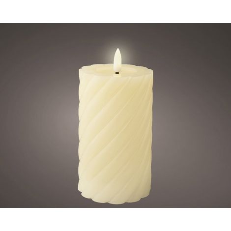 Kaemingk LED Kerze Wachs indoor creme Ø 7,5 x 14,8 cm