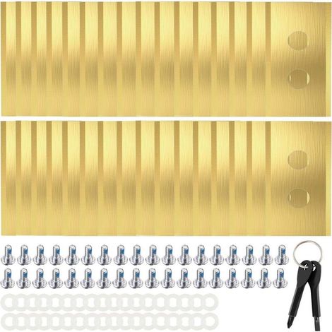 36 lames de rechange compatibles avec les tondeuses robotisées Mammotion séries Luba et YUKA, lames robustes en titane, lames revêtues, vis, rondelles et tournevis inclus. (1/5)