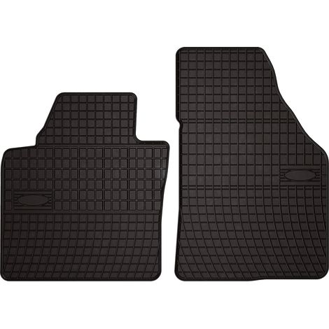 Alfombrillas de goma para coche: Volkswagen Touran I monovolumen, primera fila (2004-2010) - negras, a medida (1/5)