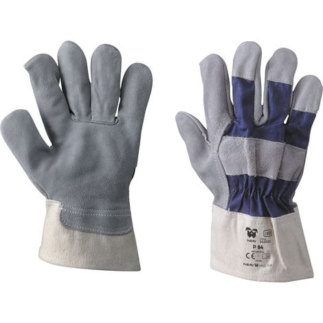 NERI 360021 GUANTI P 84 GUANTO DA LAVORO IN CROSTA GROPPONE / TELA JEANS TG 10 (1/3)