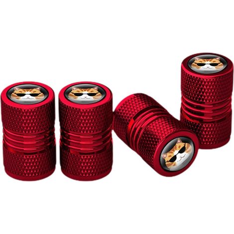Bouchons de valve de pneu Cat, lot de 4, en alliage d'aluminium, étanches et résistants, avec une couche robuste, pour véhicules, avec une texture raffinée, compatible avec les voitures, motos et cami