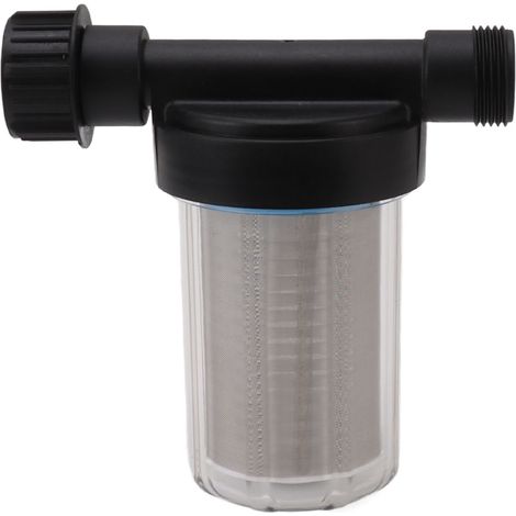 Filtre à eau G3/4 pour tuyau d'arrosage, crépine, filtre en acier inoxydable transparent, filtre à sédiments pour tuyau d'arrosage (1/5)