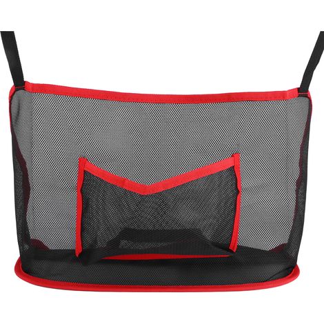 Handtaschenorganizer aus Polyesterfaser, Autositz-Aufbewahrungsnetz mit roter Tasche (1/5)