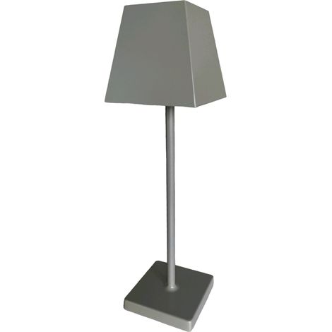 Lampada da Tavolo Dimmerabile Senza Fili Luce Calda Quadra Colore TORTORA (1/5)