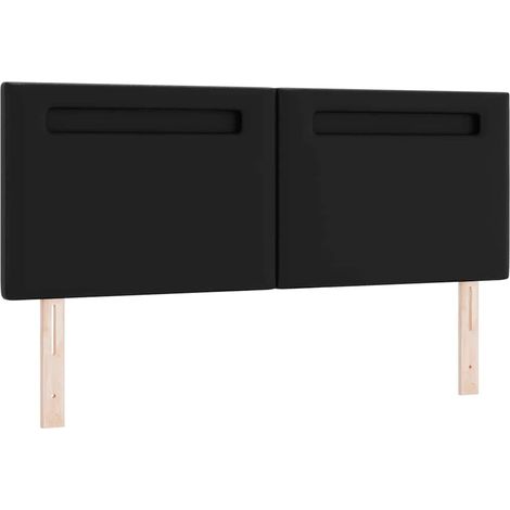 Tête de lit,Panneau décoratif avec des lumières à LED Noir 160 cm PVC CFW9471560 (1/5)