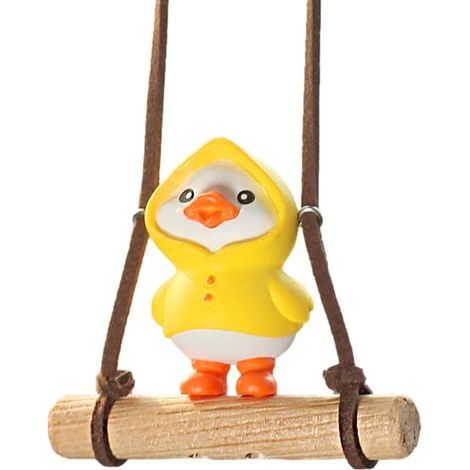 rétroviseur voiture – Décoration rétroviseur canard, joli pendentif à suspendre, accessoires d'intérieur pour décoration intérieure voiture (1/5)