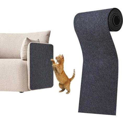 Tapis Griffoir - Chat - 200CMx40CM - Fibre de polyester - Auto-adhésif - Réutilisable (1/4)
