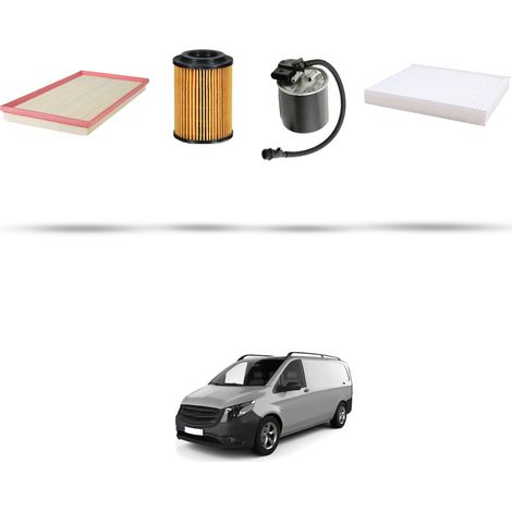 Kit tagliando 4 filtri compatibile con Mercedes Vito III (447) 116 CDI 120kw Dal 2014 (1/5)