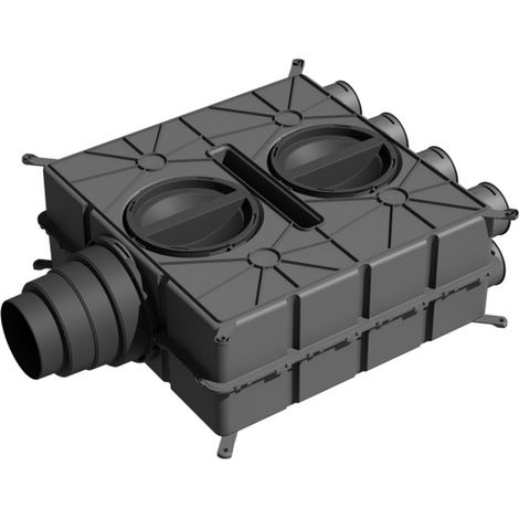 Wolf Distributore d'aria DN125-180 8 attacchi DN75 con 4 tappi di chiusura, 2577595