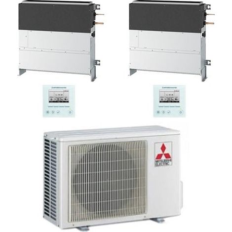 Mitsubishi Electric – Climatiseur réversible double split inverter 9000 + 12000 BTU – Classe A+++ – R32 gaz réfrigérant – Installation flexible – Contrôle Wi-Fi (1/5)