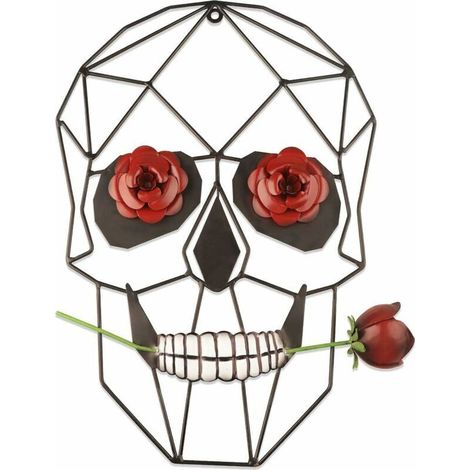 Skull Decoration, Skeleton Decorative Sculptures for Bedroom Living Room Wall Head, Black, 26 x 36 (1/5)