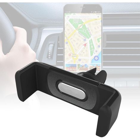 Support de téléphone portable pour grille d'aération de voiture, noir (1/5)