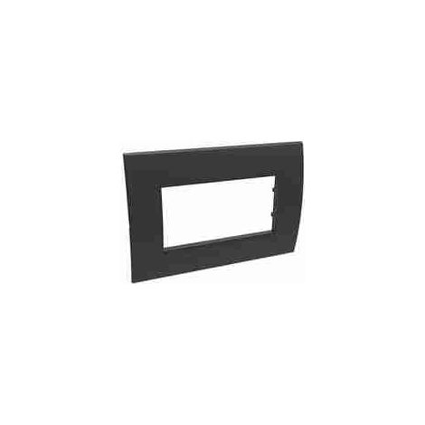 BTI120057NR Interlink - placca 4 moduli LivingLight nera per colonne curve