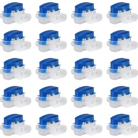20 Pièces Connecteurs de Fil de Câble étanche à l'humidité à 3 Trous avec Pinces de Connexion Gel pour Câbles 22-14 AWG Jardin extérieur Tondeuse à Gazon Robotique (1/5)