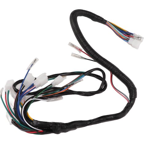 Faisceau de câblage électrique complet pour moto, résistant aux hautes températures, compatible avec WAVE 125 (tous modèles). (1/5)