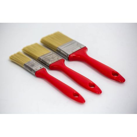 Rs Pro – Lot de 3 pinceaux d'artiste – Forme plate – Largeur 25.4mm – Matériau synthétique pour peinture précise