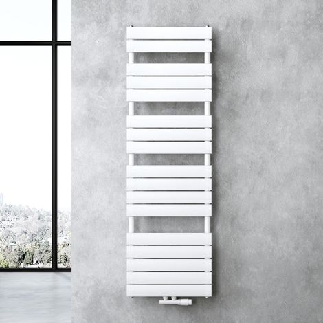 doporro Calefacción de baño 160x50cm Radiador de panel blanco para conexión central horizontal de una capa (1/5)