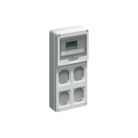 Coffret de distri 4 prises horiz. - 8 modules - A bride / EC69023