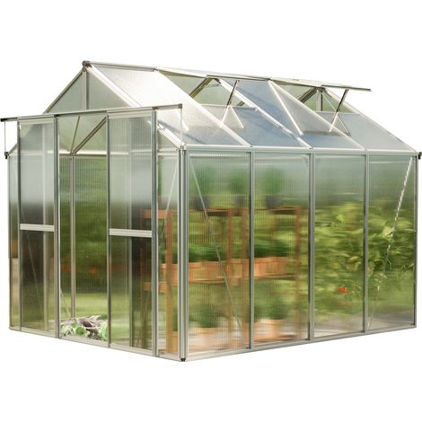 GFP Serra Saphir 4 telaio in alluminio 259 x 259 cm, lastre a doppia parete di 6 mm