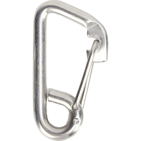 Crochet de Sécurité en Acier Inoxydable Forgé - Antirouille, Anticorrosion, Ressort Solide (80mm) (1/5)