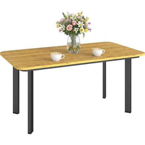 Outsunny Outdoor Coffee Table, Garden Table with Slatted WPC Top, Brown (1/5)