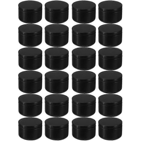 24 étiquettes décoratives pour pots à bougies, boîtes de rangement vides, supports pour bougies, contenants ronds en métal, D (1/5)