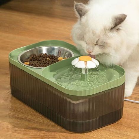 Fontaine à eau d'intérieur pour chat, système de distribution automatique d'eau et d'hydratation, ultra silencieuse pour les animaux de compagnie, 3 litres (100 oz)-AquaForge (1/5)