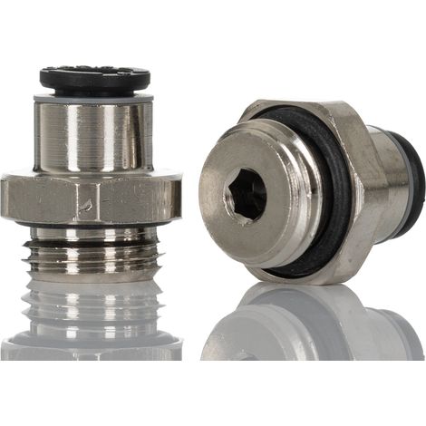 Adaptateur droit fileté hydraulique Legris LF3000 vers Enfichable 6 mm G 1/4 Mâle ( Prix pour Paquet de 5 ) (1/3)
