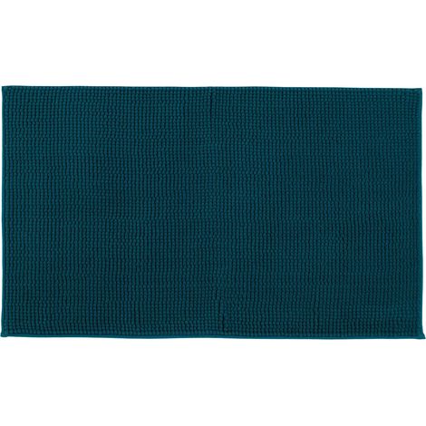 Gözze - Morbidissimo Tappetino da Bagno Antiscivolo, 100% Microfibra, 50 x 70 cm - Blu petrolio (1/5)