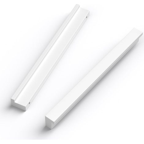 Lot de 10 Poignées Meuble 160 mm Alliage Aluminium Blanc Armoire Cuisine Tiroir (1/5)