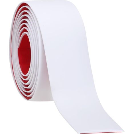 Profilé autocollant pour sols 5 cm x 3 mètres diviseur plat en vinyle pour joindre les fissures entre les sols transition moquette carrelage sol blanc (1/5)