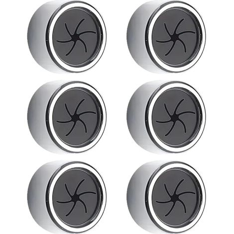 Juego de 6 ganchos redondos adhesivos para toallas de cocina, fácil instalación, montaje en pared. Ideal como toallero para baño, ducha o exteriores, Ø42 mm, plateado. (1/5)