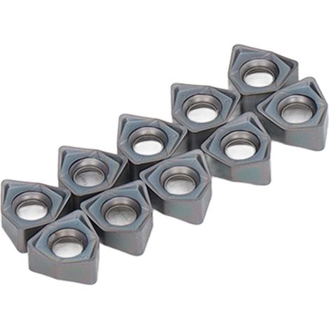 Jeu de 10 plaquettes de tournage carbure, lame de fraisage CNC, outil de coupe pour tour, kit d’usinage métal. (1/5)