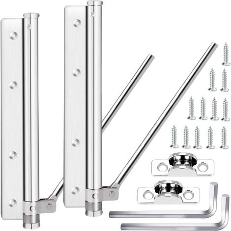 2 Porte Closers, Ferme Porte Automatique, Ferme Porte à Ressort, Ferme Porte en Acier Inoxydable, Réglable Ferme Portes, Pour les Portes Intérieures et Extérieures Maison & Bureau & Hôtel(Max 40kg)