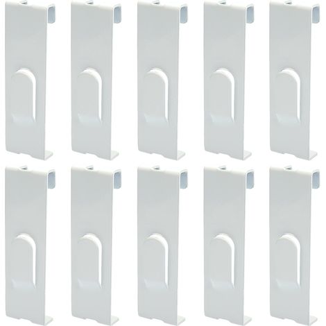 10 pièces Crochets de suspension en métal pour panneau grillagé, crochets à encoche pour panneau de vitrine, crochets pour cadre photo, accessoires pour panneau grillagé en métal pour magasin (1/5)